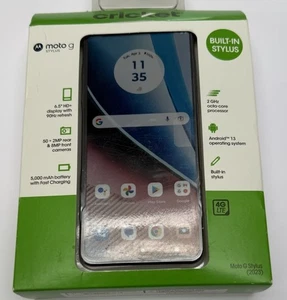 Telefono Cricket Wireless Motorola Moto G Stylus 2023 6,5" HD/50Mp/128GB/4GB Blu - Foto 1 di 2