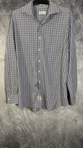 Camicia Peter Miller a quadri a righe manica lunga con bottoni multicolore XL uomo - Foto 1 di 12