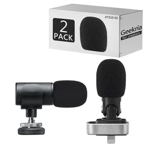 Geekria Schaum Windschutzscheibe für Shure MV88, MV88+ Mikrofonabdeckung (schwarz/2er-Pack) - Bild 1 von 6