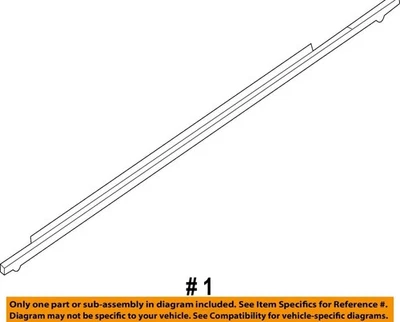MAZDA CX-9 2016-2023 puerta trasera izquierda lado del conductor ventana cinturón moldeado OEM Foto 1 de 3