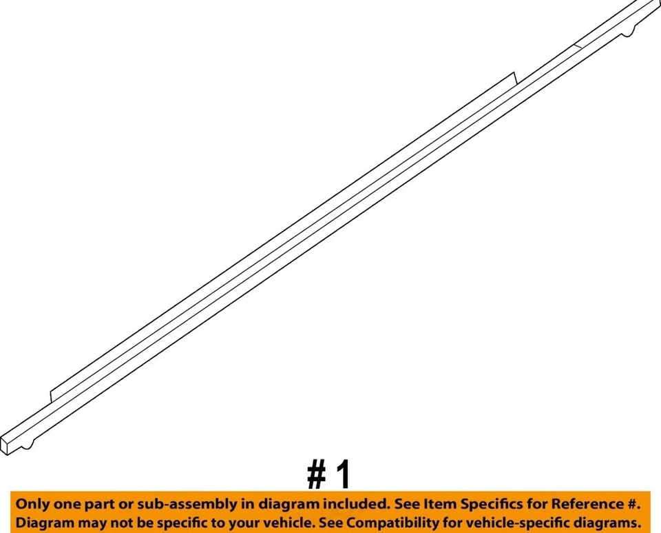 MAZDA CX-9 2016-2023 puerta trasera izquierda lado del conductor ventana cinturón moldeado OEM Foto 1 de 3