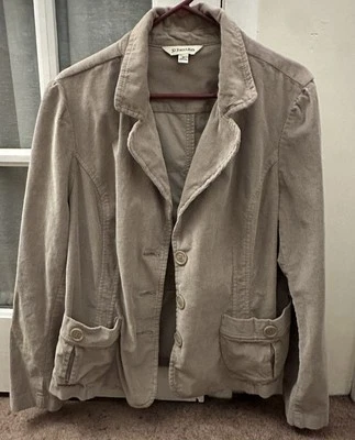 ST JOHNS BAY Jacket Womens XL Corduroy Long Sleeve Fitted Blazer - Image 1 of 4