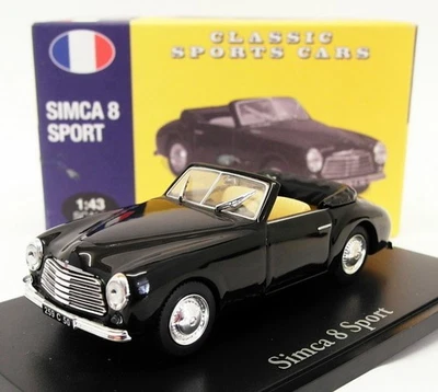 Atlas Editions 1/43 Scale Diecast 4 656 124 - Simca 8 Sport - Black - Image 1 of 3