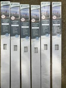 7 Huntington Vinyl +1 Inch Vinyl Blind Cordless Room Darking 35”W 64”L White - Picture 1 of 1