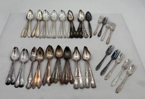 50 verschiedene versilberte Obst Orange Dessertlöffel/Gabeln - Lot#205 - Bild 1 von 4