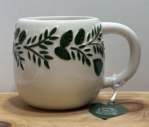 Market Finds Textured Branches Hand Painted 20 Oz Ceramic Coffee Tea Mug Gift - Picture 1 of 10