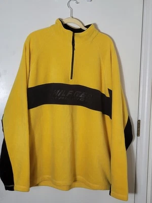 De Colección Hilfiger Atletismo Para Hombre 2XL 1/4 Cremallera Pullover Polar Sudadera Spellout... Foto 1 de 4