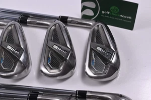 Left Hand Taylormade SIM2 Max OS Irons / 5-PW+AW+SW / Stiff Flex KBS Max MT 85 - Picture 1 of 7