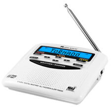 Midland WR-120 Emergency Weather Alert Radio with Alarm Clock  - White