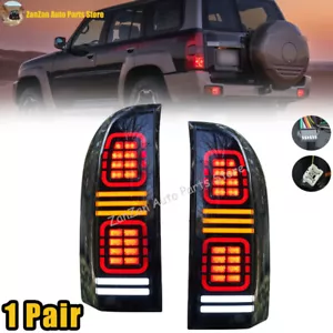 1Pair LED Tail Light Rear Brack Lamp Smoked For Nissan Patrol Y61 2005-2022 - Picture 1 of 12
