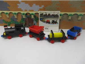 Lego Train Set 171 Steam Locomotive / Locomotive + 3x Wagon BA without Tracks - Picture 1 of 10