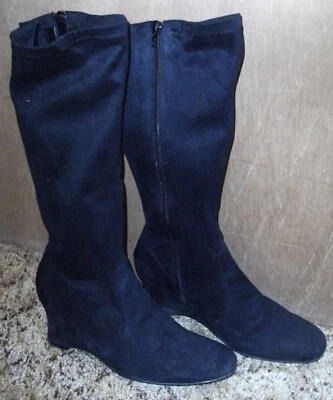 Botas de cuña George Jasmine negras hasta la rodilla talla 9,5 m Foto 1 de 4