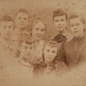 Precious Group Teenagers Cabinet Card c1885 Walnut Pennsylvania Girls Women A808 - Picture 1 of 6