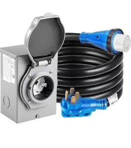 Cavo Generatore 15FT 50 Ampere e Scatola Ingresso Alimentazione Prolunga Generatore SS2-50R - Foto 1 di 11