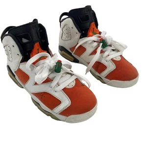 Nike Jungen Air Jordan 6 384665-145 Orange Basketballschuhe Turnschuhe Größe 6Y - Bild 1 von 11