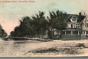 Vintage Postkarte - Eine Residenzstraße, Concordia, KS - Bild 1 von 2