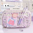 Transparent Flip Cover Pencil Case Stationery Storage Pouch  Student Gift