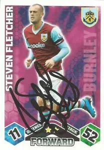 STEVEN FLETCHER * SIGNIERTE BURNLEY 2009/2010 MATCH ATTAX TRADING CARD + COA - Bild 1 von 1
