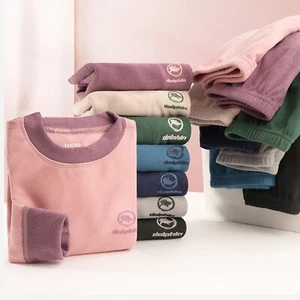 Kids Girls Boys Pullover And Pants Winter Warm Loungewear Elastic Waistband - Picture 1 of 67