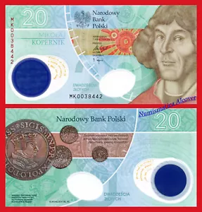 POLONIA POLAND 20 Zlotych 2022 (2023) Copernico Polimero Folder Pick NEW SC UNC - Bild 1 von 2