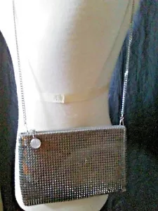 Cartera de Colección La Regale Mujer Hecho a Mano Teniente Bronceado Malla de Aluminio - Correa de Cadena al Hombro - Imagen 1 de 7