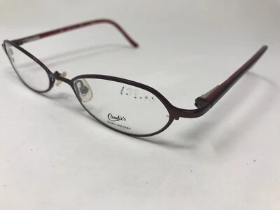 Candies Donata Eyeglasses Womens 48-17-130 Burgundy Red Polish TV24 - Image 1 of 4