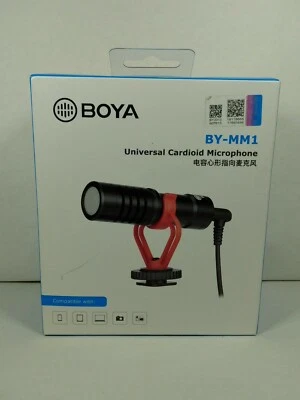 BOYA BY-MM1 UNIVERSAL Cardioid Shotgun Microphone Nikon Canon DSLR Smartphone - Image 1 of 4