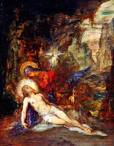 Pieta by Gustave Moreau A2 Quality Canvas Print - Bild 1 von 1