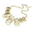 Antique Gold Look Looped Circles Necklace