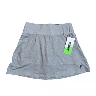 Prince Womens XS Match Knit Skirt TENNIS Light Heather Gray NEW - Image 1 of 4