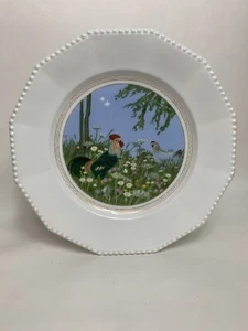 Antique Nymphenburg Porcelain Rudolf Sieck Gockel Rooster Hand Painted Plate - Picture 1 of 4