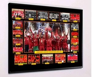 LIVERPOOL FC PREMIER LEAGUE CHAMPIONS 2024/25 A4 A3 A2 CANVAS - Picture 1 of 1