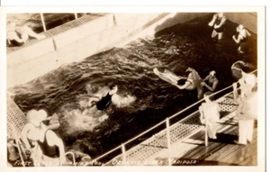 B14-80722 Circa 1935 RPPC Photo Postcard Ocean Liner Mariposa Samoa FREE SHIP US - Picture 1 of 2