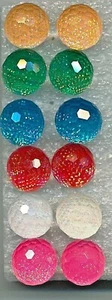 Crystal Ball Stud EARRINGS 1 pr Beautiful Reflecting Glisten 3/8" in U.S. B5-B14 - Bild 1 von 7