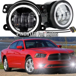 2pcs 4" LED Fog Lights Driving Bumper Lamp Angel Eye For Dodge Charger 2011-14 - Bild 1 von 12