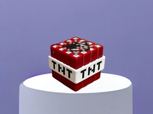 Minecraft TNT Block, Schlüsselanhänger oder Figur, 3D gedruckt - Bild 1 von 17