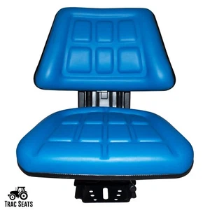 Blue Tractor Suspension Seat Fits Ford / New Holland 4000 4100 4110 4600 4610 - Picture 1 of 9