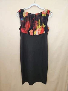Ted Baker Rose Print Gathered Sleeveless Dress - Size: 4 | US 10 - Picture 1 of 9