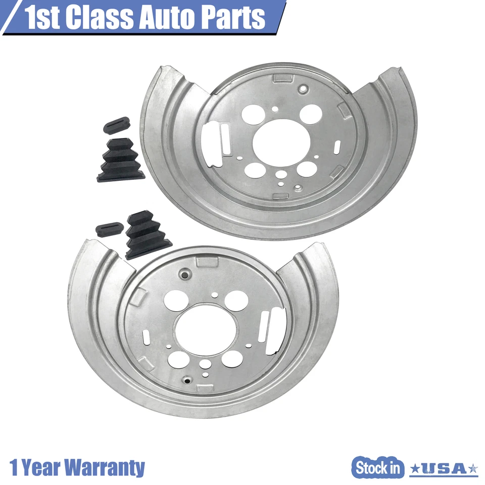 Rear Pair of Brake Backing Plate For 2008-2012 Dodge Ram Durango Chrysler Aspen Foto 1 de 4