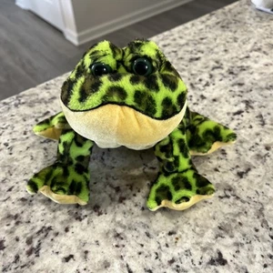 Ganz Webkinz Bullfrog Green Black Plush Stuffed Animal TS114C No Code - Picture 1 of 4