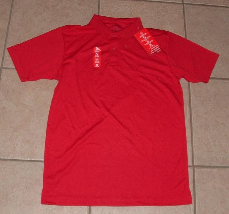 NUEVO NUEVO CON ETIQUETAS Chicos Talla XL 18/20 Absorbe Humedad Fácil Cuidado Polo Rojo Chapas Foto 1 de 1