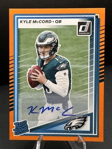 2025 Panini Donruss - Rated Rookie Kyle McCord #325 Orange Autographs (AU, RC) - Picture 1 of 2