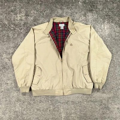 Chaqueta Bomber IZOD De Colección Para Hombres XL Beige Gab Ricky Lona Cierre Garganta Años 80 90 Foto 1 de 4