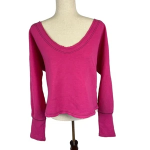 Free People We The Free Oversized Thermo Top Rosa Rose Large Neu mit Etikett - Bild 1 von 7