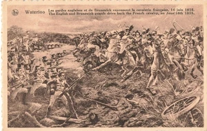 Postcard Netherlands the English and Brunswick Guards Drive Back French - Picture 1 of 2