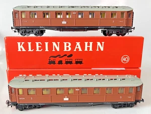 Dos vagones de pasajeros Kleinbahn escala HO #384 1910 DSV ferrocarriles alemanes - Imagen 1 de 7