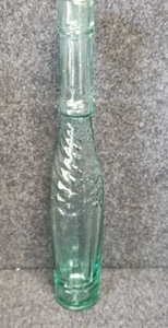 Antique Glass Bottle Fluted, Swirl & Pineaple Shaped Surface 25cm Tall - Picture 1 of 12