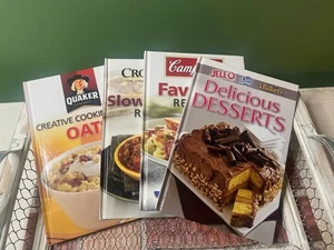 Hardcover Cookbook Lot (4) Jello Cool Whip Bakers Campbell Crock-Pot Quaker 2013 - Picture 1 of 14