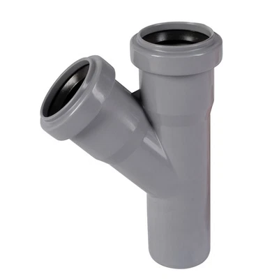 HT Rohr Abzweig Abzweigung T-Stück Y-Stück DN40/40 45° Abwasserrohr - Bild 1 von 4