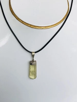 Amazing Quality Natural Gemstone Lemon Quartz 925 Sterling Silver Pendant - Image 1 of 4